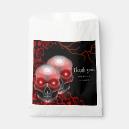 Roter Beängstigender blumiger, dunkelmoody, gotisc Geschenktütchen