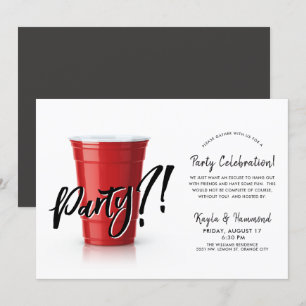 Roter Becher Party-Spaß zur Feier jeglichen Anla Einladung