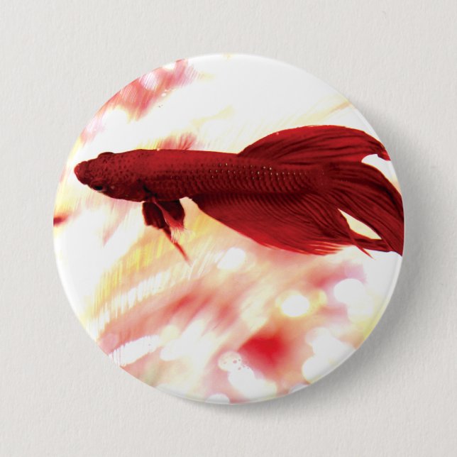 Roter Betta Button (Vorderseite)
