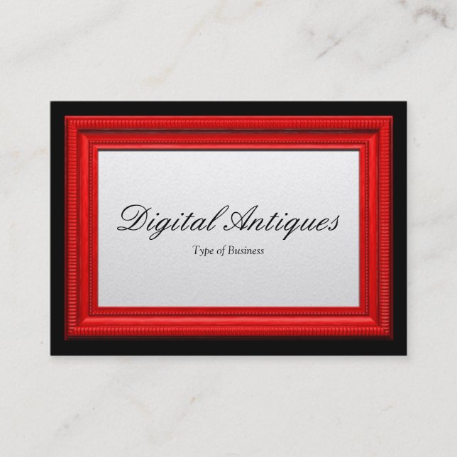 Roter Bilderrahmen Visitenkarte (Vorderseite)