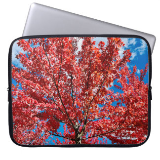 Roter Blätterbaum im Herbst Laptopschutzhülle
