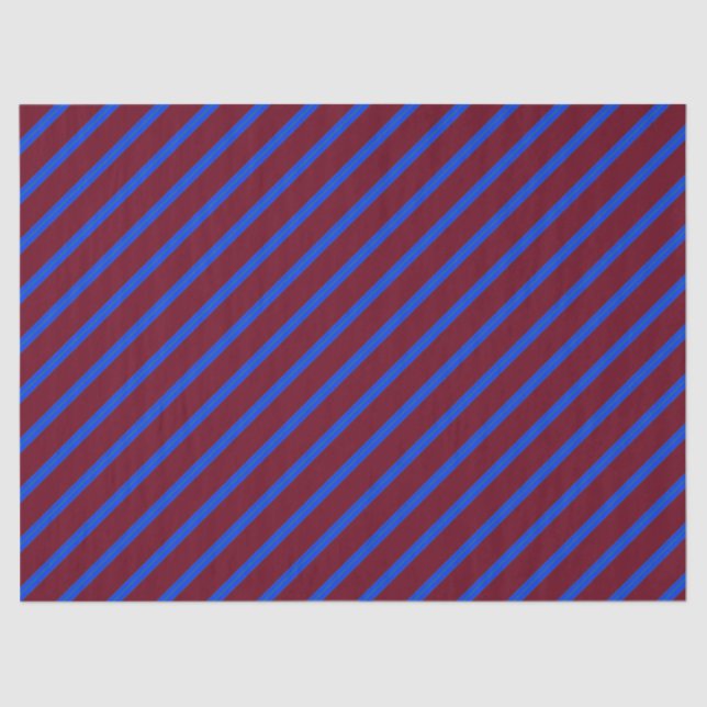 Roter Blaue Diagonalstreifen Seidenpapier (Vorderseite)