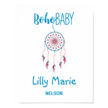 Roter & Blauer Bunter Boho-Babytraumfänger
