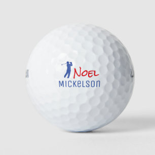 Roter blauer Name Stilvoller Golfspieler Golfball