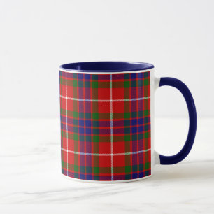 Roter blauer und grüner Clan Fraser Tartan Tasse