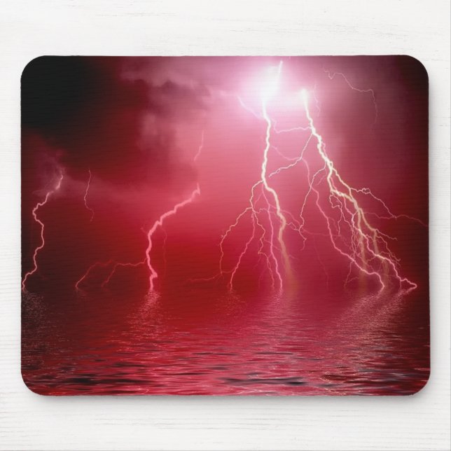 Roter Blitz Mousepad (Vorne)
