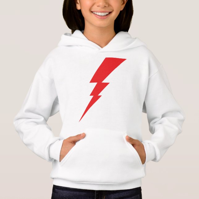 Roter Blitzstrahl Hoodie (Vorderseite)