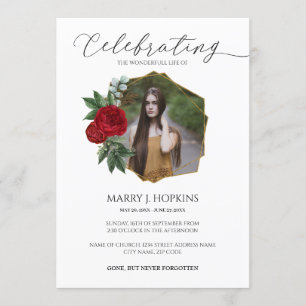 Roter Blossom Foto Feier zum Leben Einladung