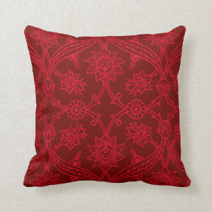 Roter Blume Boho Chic Kissen