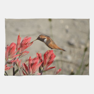 Roter Blume Küchentuch