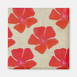 Roter Blumen-Muster-Magnet Magnet