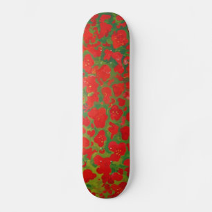 Roter BlumenSkateboard Skateboard