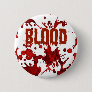ROTER Blut-Halloween-Druck Button