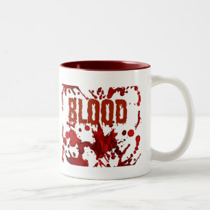 ROTER Blut-Halloween-Druck Zweifarbige Tasse