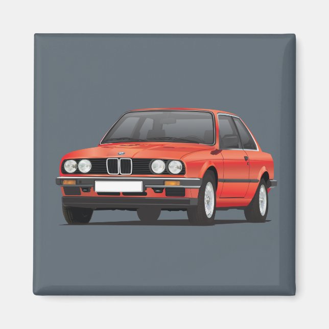 roter BMW E30 (3er-Reihe) Magnet (Vorne)