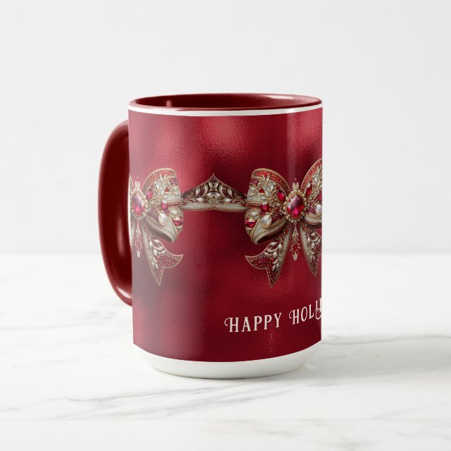 Roter Bogen Feiertags Tasse (Vorderseite Links)