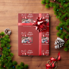 Roter Bogen Foto Weihnachten Geschenkpapier