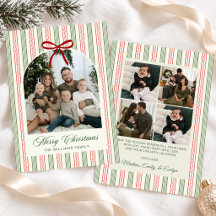Roter Bogen Frohe Weihnachten Familienfoto Urlaub