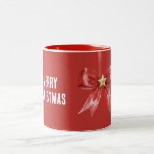 Roter Bogen Goldener Stern Zweifarbige Tasse
