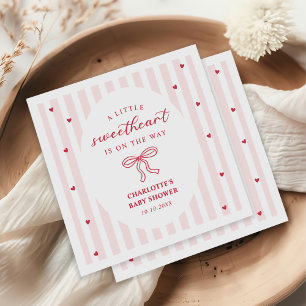 Roter Bogen Herzen Valentinstag Babyparty Serviette