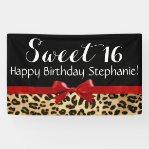 Roter Bogen-Leopard-Druck-Bonbon 16 Banner