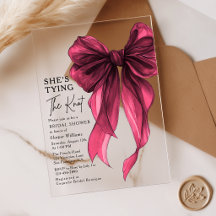 Roter Bogen Sie bindet den Knoten Bridal Shower