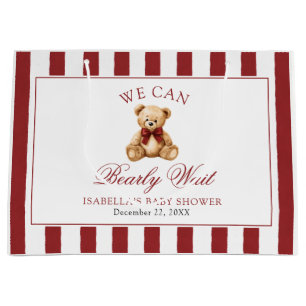 Roter Bogen Teddybär Wir können es kaum erwarten B Große Geschenktüte