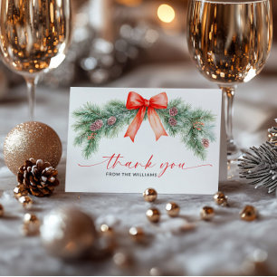 Roter Bogen Weihnachten gefaltete Dankeskarten Dankeskarte