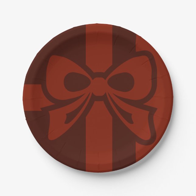 Roter Bogen - Weihnachten - Papierplatte Pappteller (Vorderseite)