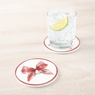 Roter Bogenrand  Getränkeuntersetzer