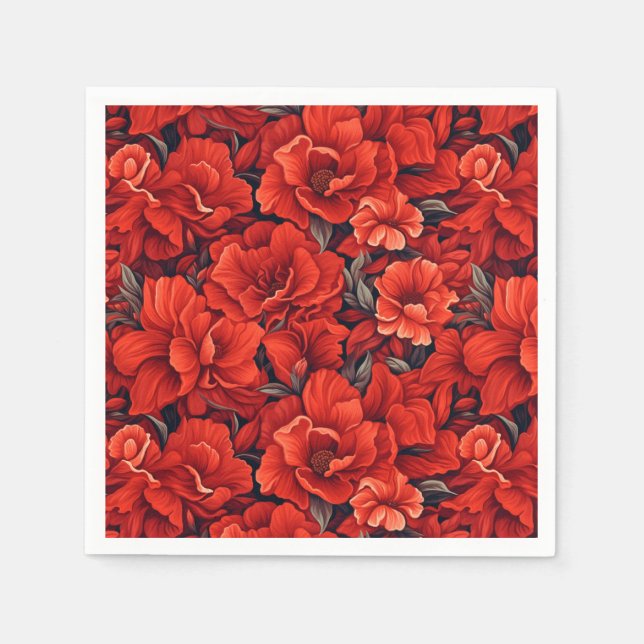 Roter Bohemian Serviette (Vorderseite)