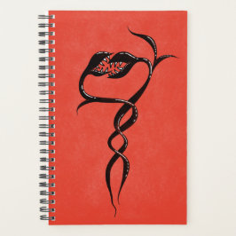 Roter Böse Schlange Fantasiewesen Gourmet Planer