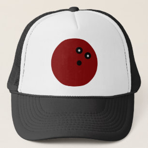 Roter Bowlingball Truckerkappe