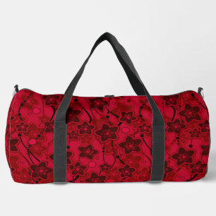 Roter brauner, rustikaler Modedesign Retro Duffle Bag
