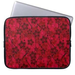 Roter brauner, rustikaler Modedesign Retro Laptopschutzhülle