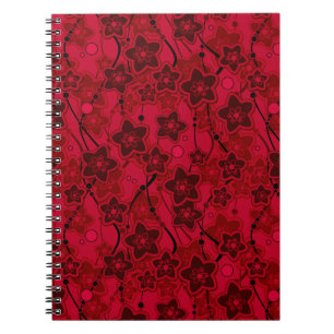 Roter brauner, rustikaler Modedesign Retro Notizblock