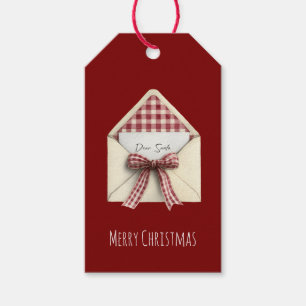 Roter Brief an Weihnachtsmann Geschenkanhänger