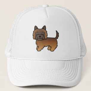Roter Brindle Cairn Terrier Süßer Cartoon-Hund Truckerkappe