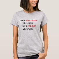 Roter Buchstabe Christ nicht rote Mütze
