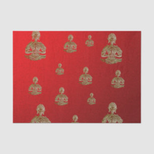roter Buddha Seidenpapier