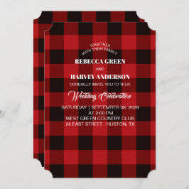 Roter Büffel karierter Lumberjack rustikale Winter Einladung