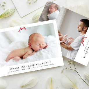 Roter Bug Foto Weihnachtsbaby Ankündigung