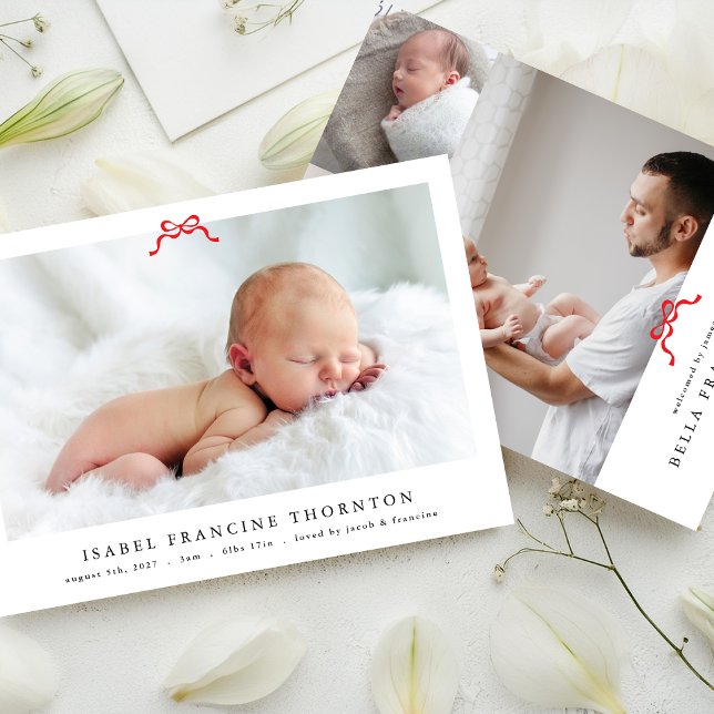 Roter Bug Foto Weihnachtsbaby Ankündigung (Von Creator hochgeladen)