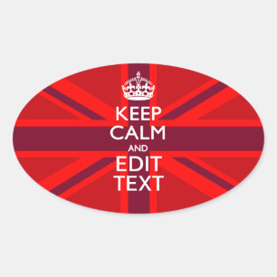 Roter Burgunder behalten Ruhe Ihre Ovaler Aufkleber