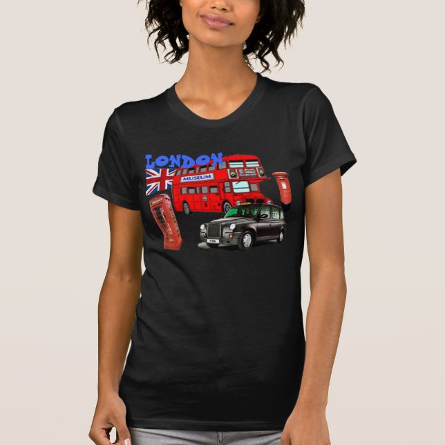 roter Bus Londons und Ikonen von England-T-Shirt T-Shirt (Vorderseite)
