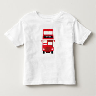 Roter Bus-personalisierter KinderT - Shirt Londons