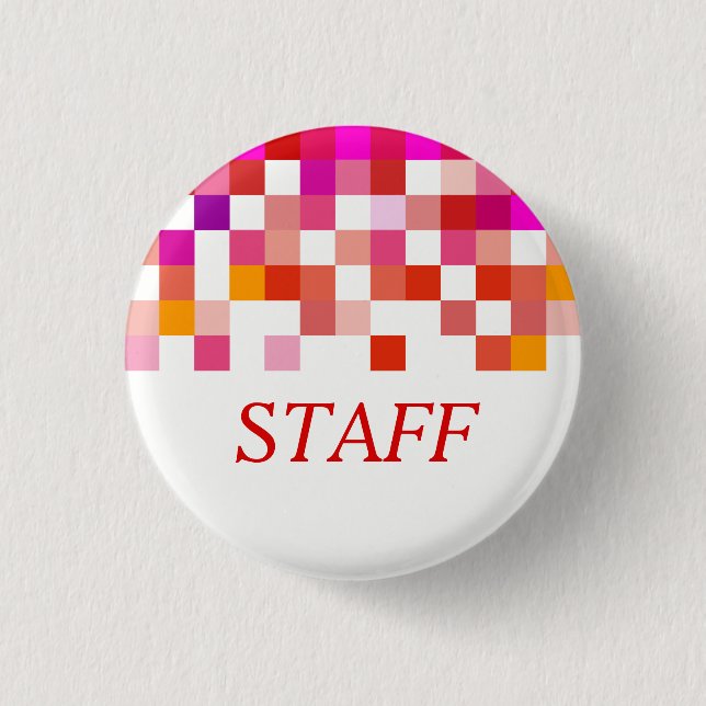 Roter Button mit weißer Farbe (Vorderseite)