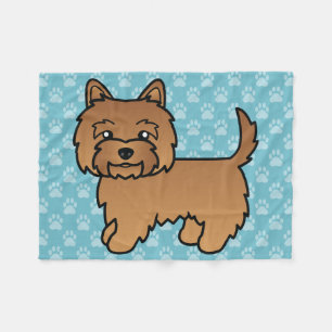 Roter Cairn Terrier Cartoon-Hundedesign Fleecedecke