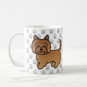 Roter Cairn Terrier Hund Cartoon-Illustration & Pf Kaffeetasse