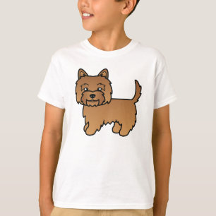 Roter Cairn Terrier Hund Süßes Cartoon-Design T-Shirt